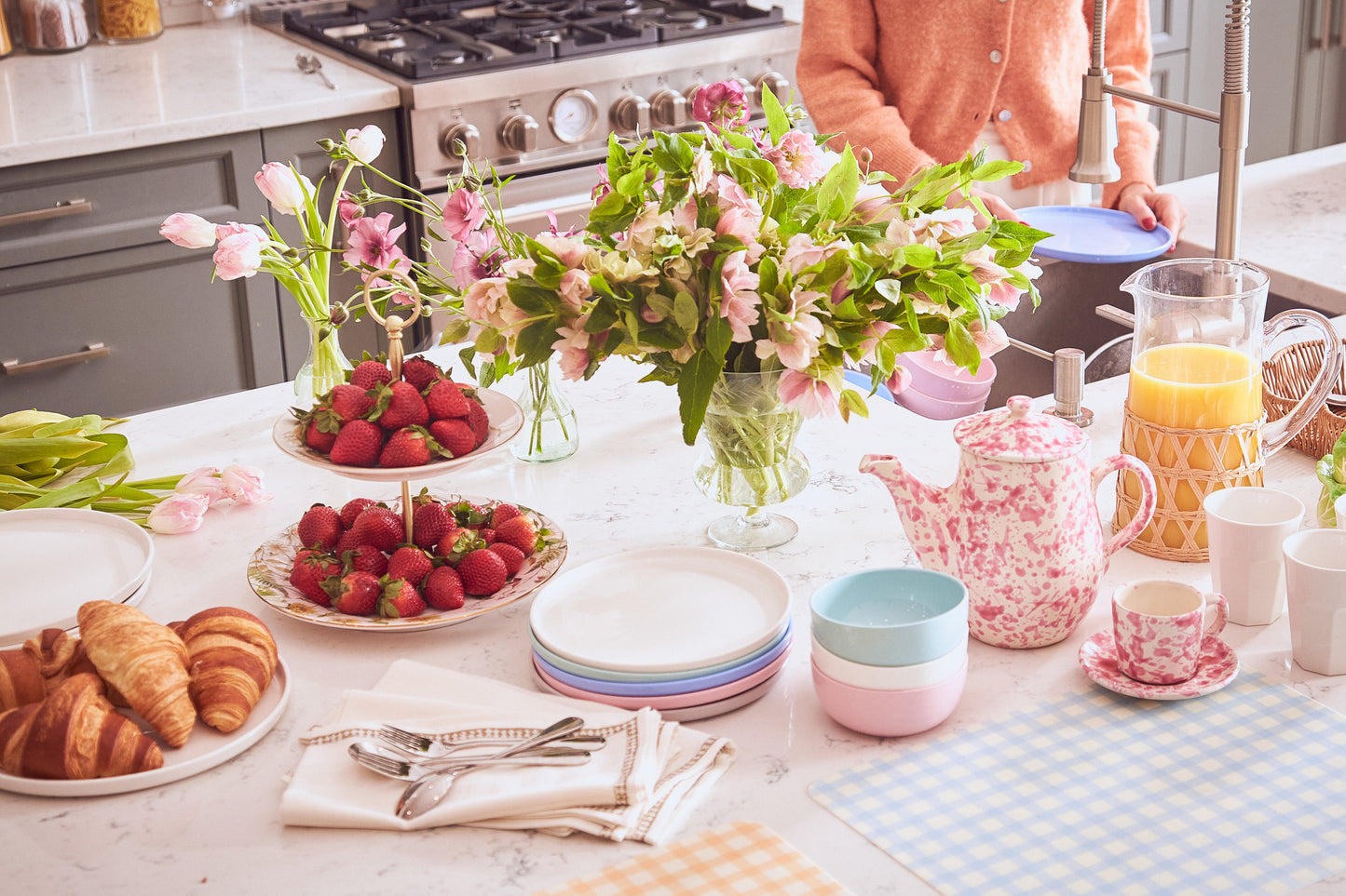 2 Placemats | Blue Gingham | by robynblair x Recette