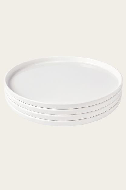 4 Family Dinner Plates | Ivory
