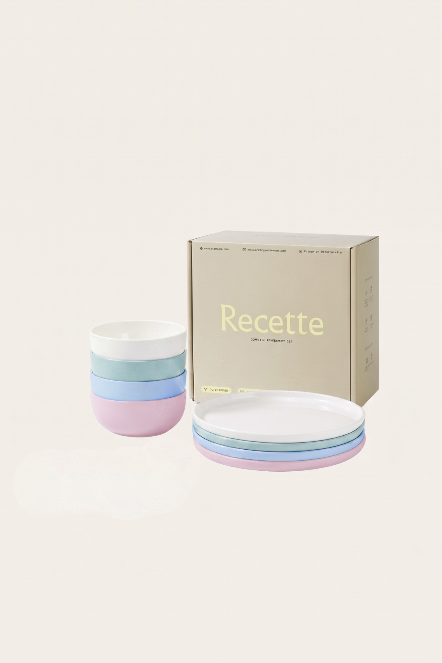 Plate and Bowl Set | Rainbow