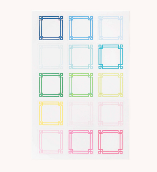 Happy Stripe Gift Tag Sticker Set