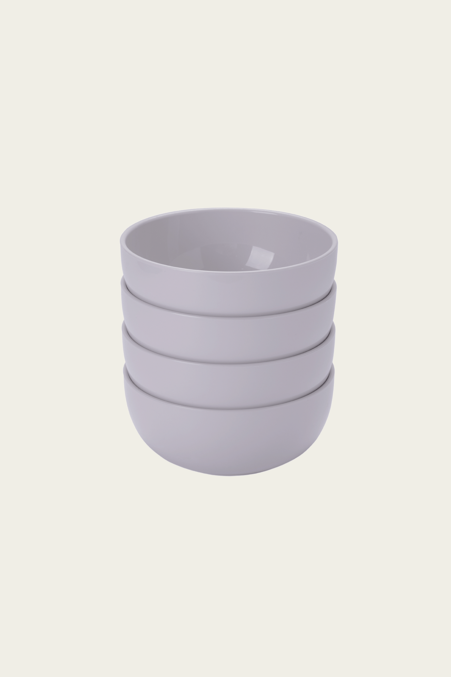 Set of four non-toxic plant-based gray bowls