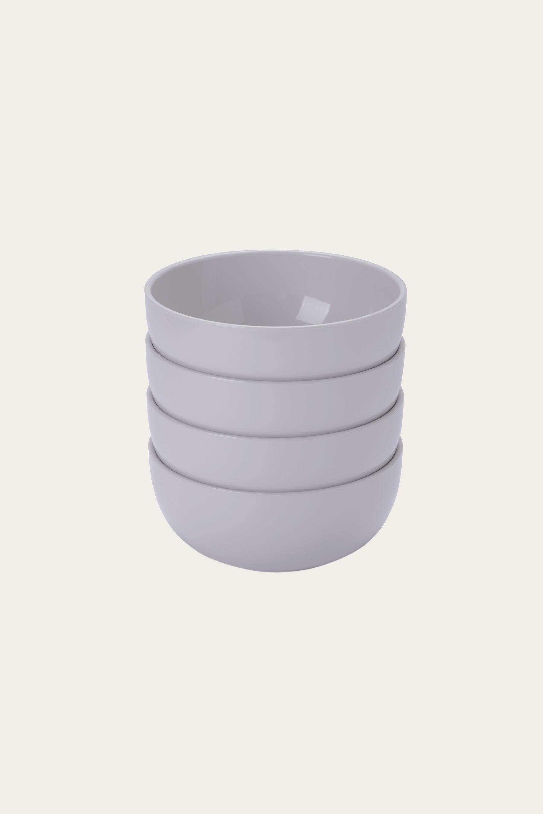 Set of four non-toxic plant-based gray bowls